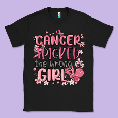 Cancer Picked The Wrong Girl Malia Classic Tee Designed By Maliassmallbusiness