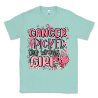 Seafoam cancer picked the wrong girl malia Classic Tee - MaliasSmallBusiness