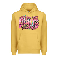 Antique Gold Nobody fights alone Cancer Awareness Premium Hoodie - HowdyJamesFarm