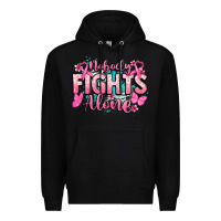 Black Nobody fights alone Cancer Awareness Premium Hoodie - HowdyJamesFarm
