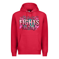 Cardinal Nobody fights alone Cancer Awareness Premium Hoodie - HowdyJamesFarm