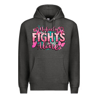 Charcoal Heather Nobody fights alone Cancer Awareness Premium Hoodie - HowdyJamesFarm