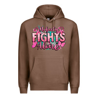 Chestnut Nobody fights alone Cancer Awareness Premium Hoodie - HowdyJamesFarm