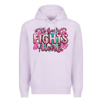Lilac Nobody fights alone Cancer Awareness Premium Hoodie - HowdyJamesFarm