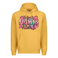 Mustard Nobody fights alone Cancer Awareness Premium Hoodie - HowdyJamesFarm