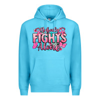 Ocean Blue Nobody fights alone Cancer Awareness Premium Hoodie - HowdyJamesFarm