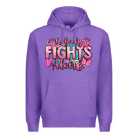 Purple Nobody fights alone Cancer Awareness Premium Hoodie - HowdyJamesFarm