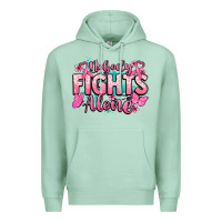 Seafoam Nobody fights alone Cancer Awareness Premium Hoodie - HowdyJamesFarm