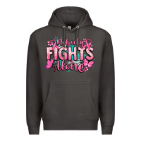 Smoke Nobody fights alone Cancer Awareness Premium Hoodie - HowdyJamesFarm