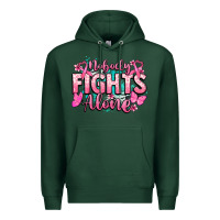 Sports Green Nobody fights alone Cancer Awareness Premium Hoodie - HowdyJamesFarm