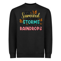 Black i have survived too many storms to be bothered by raindrops malia Heavyweight Sweatshirt - MaliasSmallBusiness
