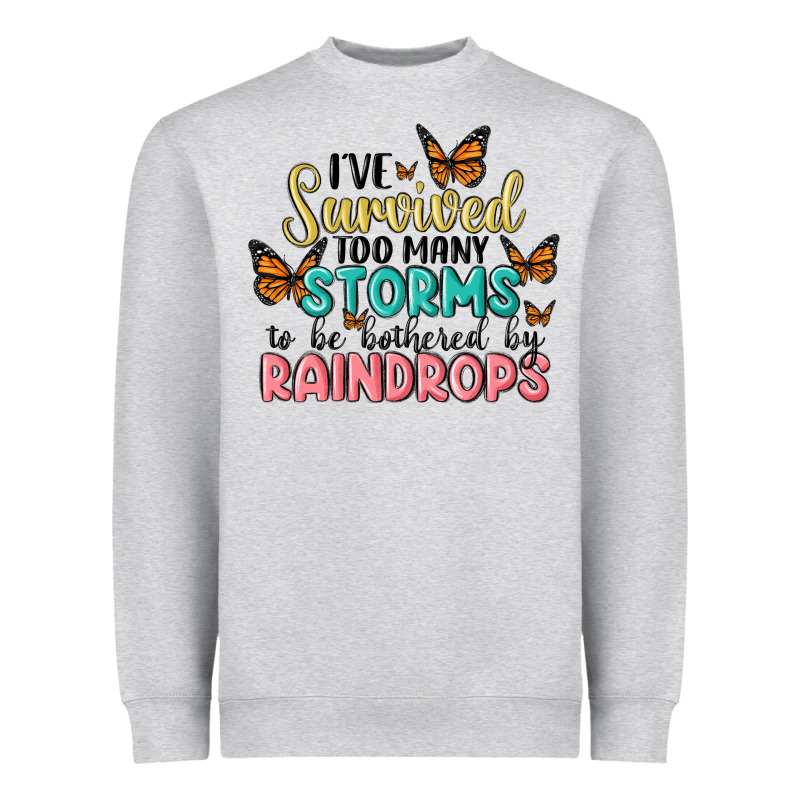 I Have Survived Too Many Storms To Be Bothered By Raindrops Malia Heavyweight Sweatshirt by MaliasSmallBusiness | Teevron