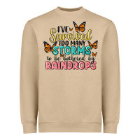 Mushroom i have survived too many storms to be bothered by raindrops malia Heavyweight Sweatshirt - MaliasSmallBusiness