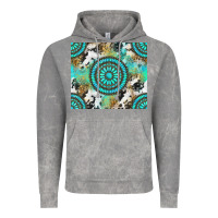 Cloud Rock gemstone leopard cowhide Vintage Hoodie - NancyCooperArtShop