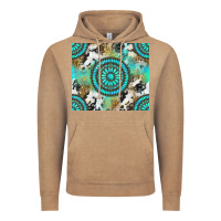 Vintage Coffee gemstone leopard cowhide Vintage Hoodie - NancyCooperArtShop