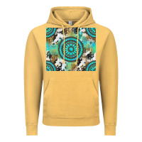 Vintage Mustard gemstone leopard cowhide Vintage Hoodie - NancyCooperArtShop