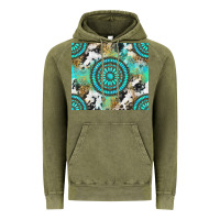 Vintage Olive gemstone leopard cowhide Vintage Hoodie - NancyCooperArtShop