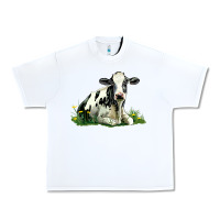 White holstein cow sitting Urban Heavy Tee - LillyAllenDesigns