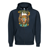 Navy wild west Zipper Hoodie - Artiststas