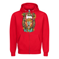 Red wild west Zipper Hoodie - Artiststas