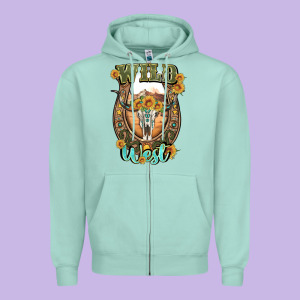Wild West Zipper Hoodie Designed By Artiststas