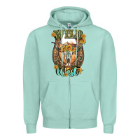 Seafoam wild west Zipper Hoodie - Artiststas