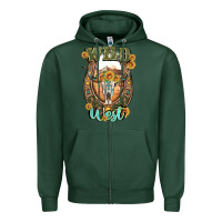 Sports Green wild west Zipper Hoodie - Artiststas