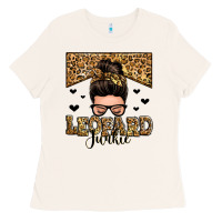 Bone leopard junkie messy bun Ladies Tee - Zillion Design Studio