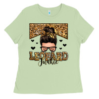 Matcha leopard junkie messy bun Ladies Tee - Zillion Design Studio