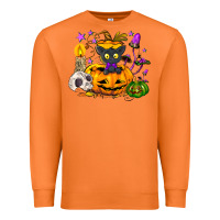 Carrot Black cat pumpkin Premium Sweatshirt - NancyCooperArtShop