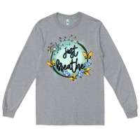 Heather Grey just breathe Long Sleeve Tee - MaliasSmallBusiness