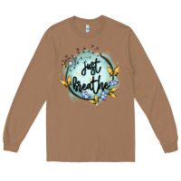 Toasted Coconut just breathe Long Sleeve Tee - MaliasSmallBusiness