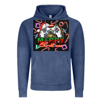 Vintage Denim gamer merry christmas Vintage Hoodie - NancyCooperArtShop