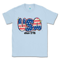 Dusty Blue usa since 1776 Classic Tee - MaliasSmallBusiness