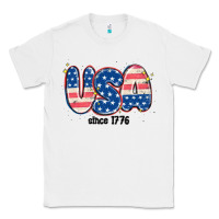 White usa since 1776 Classic Tee - MaliasSmallBusiness