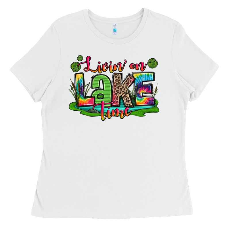 Living On Lake Time Ladies Tee by Zillion Design Studio | Teevron