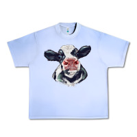 Grape Ice holstein calf face Urban Heavy Tee - LillyAllenDesigns