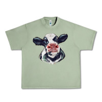 Oil Green holstein calf face Urban Heavy Tee - LillyAllenDesigns