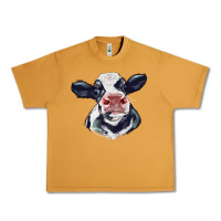Peanut Butter holstein calf face Urban Heavy Tee - LillyAllenDesigns