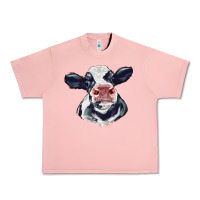 Salmon holstein calf face Urban Heavy Tee - LillyAllenDesigns