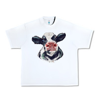 White holstein calf face Urban Heavy Tee - LillyAllenDesigns