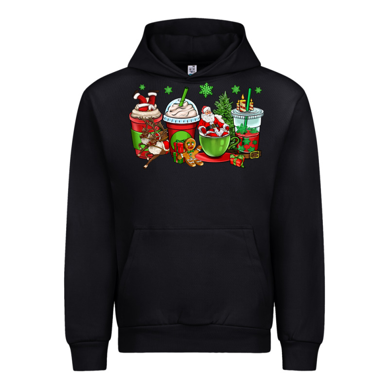 Christmas Santa Claus Coffee Cups Urban Hoodie by OliviaCreatesArt | Teevron