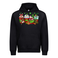 Black christmas santa claus coffee cups Urban Hoodie - OliviaCreatesArt