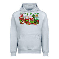 Heather Grey christmas santa claus coffee cups Urban Hoodie - OliviaCreatesArt