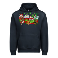 Navy christmas santa claus coffee cups Urban Hoodie - OliviaCreatesArt