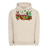 Pigment French Oak christmas santa claus coffee cups Urban Hoodie - OliviaCreatesArt