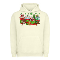 Pigment Pistachio christmas santa claus coffee cups Urban Hoodie - OliviaCreatesArt