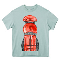 Arona red leg guard fa element Heavy Core Tee - FaDigitalArtStudio