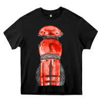 Black red leg guard fa element Heavy Core Tee - FaDigitalArtStudio