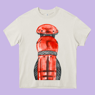 Red Leg Guard Fa Element Heavy Core Tee Designed By Fadigitalartstudio